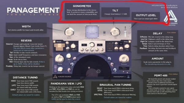 Auburn Sounds「Panagement 2」機能説明：右上