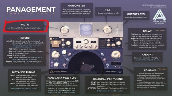 Auburn Sounds「Panagement 2」機能説明：Width